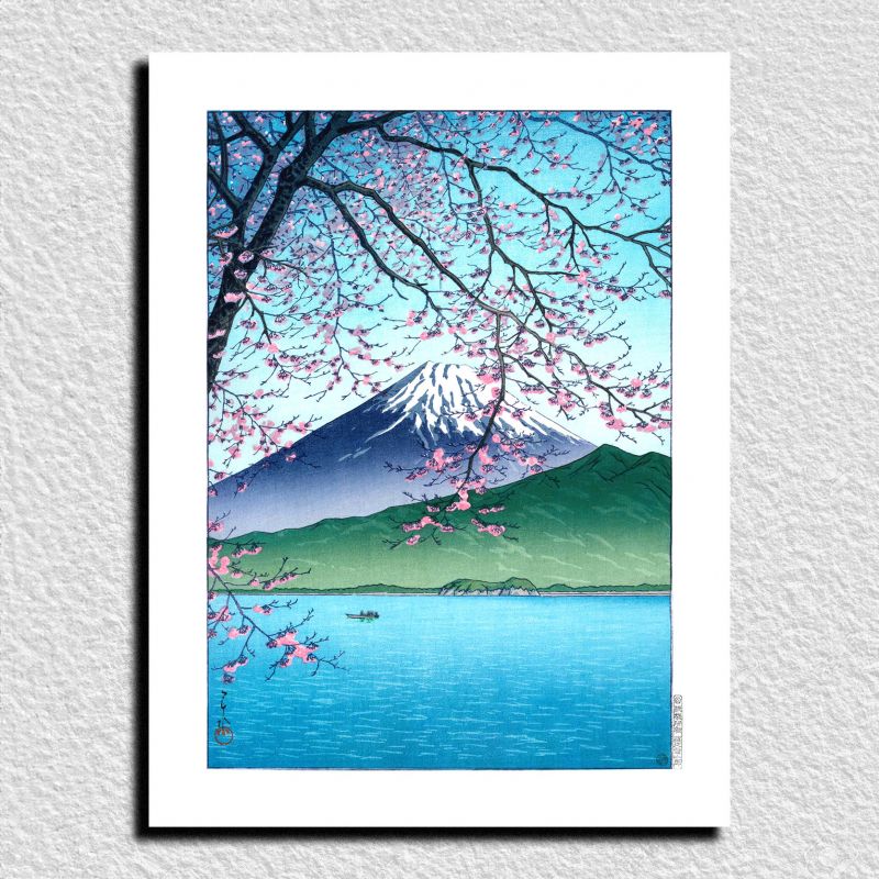 Druck Reproduktion von Kawase Hasui, Berg Fuji von Kishio