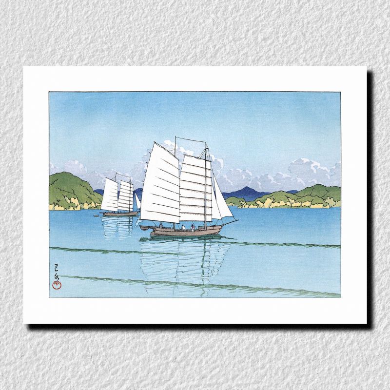 print reproduction of Kawase Hasui, Inland Sea, Utsumi