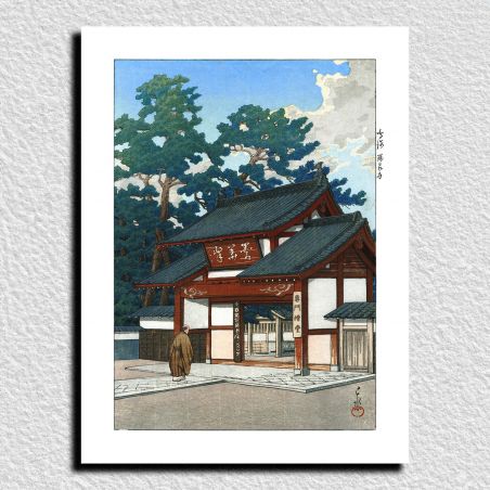 print reproduction of Kawase Hasui, Zuisenji Temple in Narumi, Narumi Zuisenji