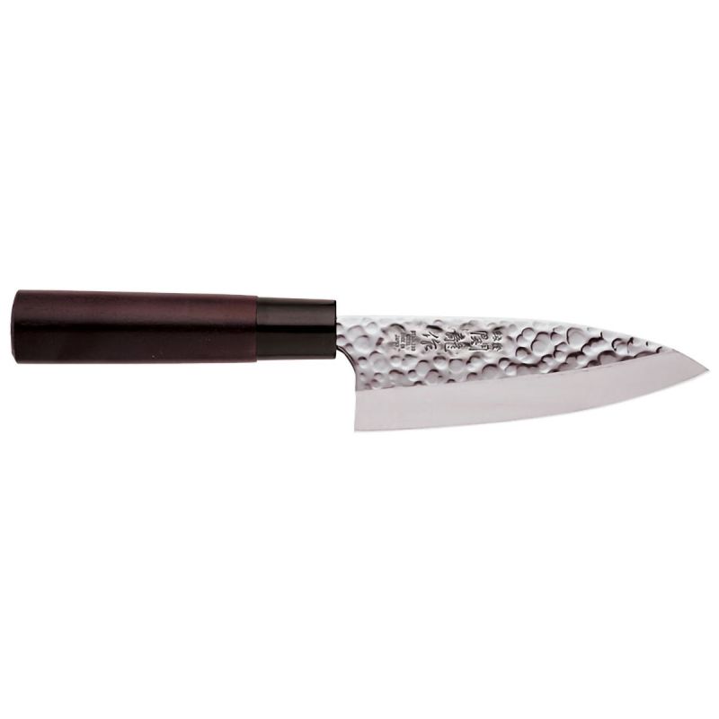 Couteau de cuisine japonais martelé pour découpage du poisson, DEBA, 15 cm