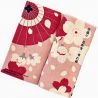 Cotton towel, TENUGUI, Sakura Flowers, SAKURA NO HANA