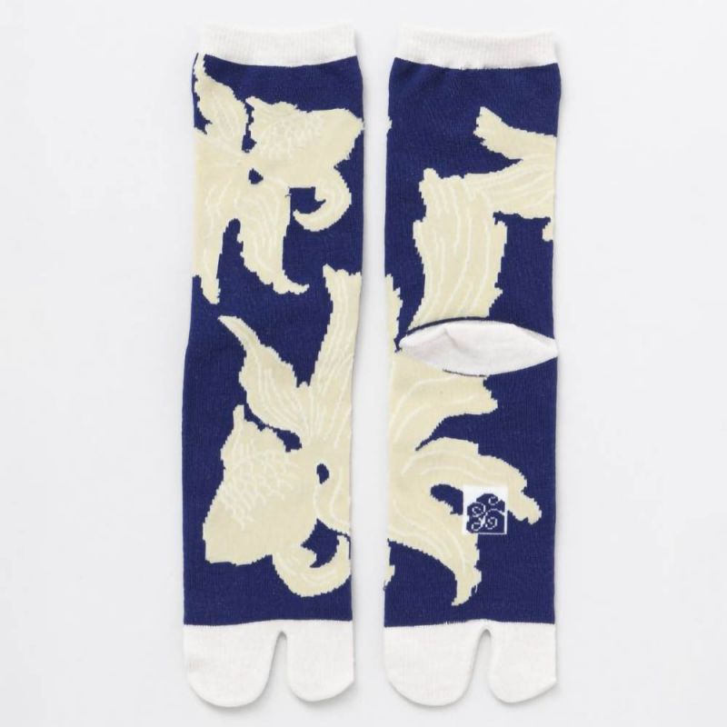 Chaussettes japonaises tabi , KIIRO KINGYO. Poisson