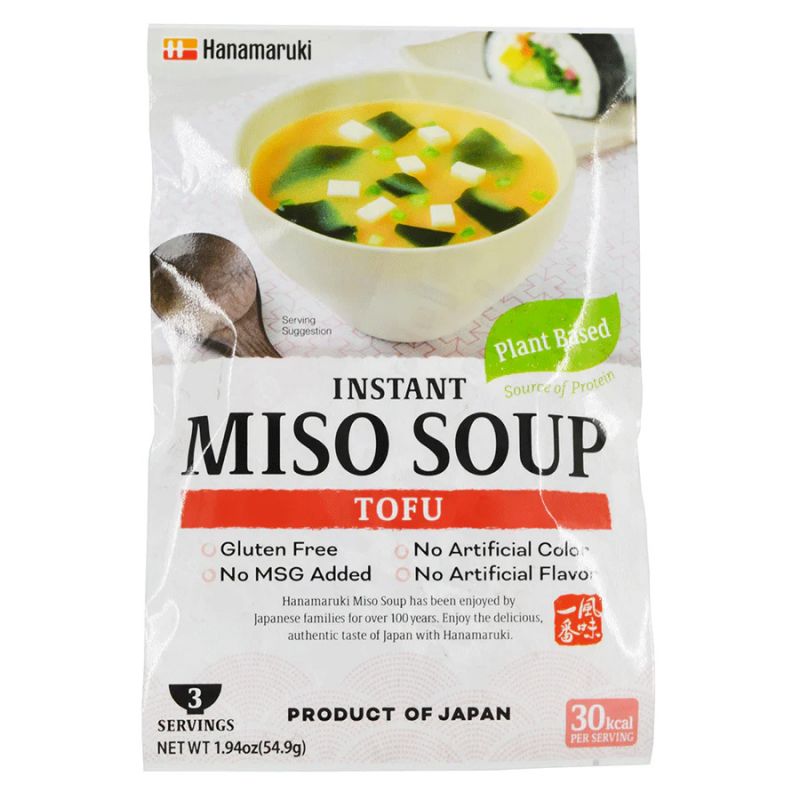 Vegane glutenfreie Instant-Miso-Suppe mit Tofu, TOFU MISOSHI RU PASTE