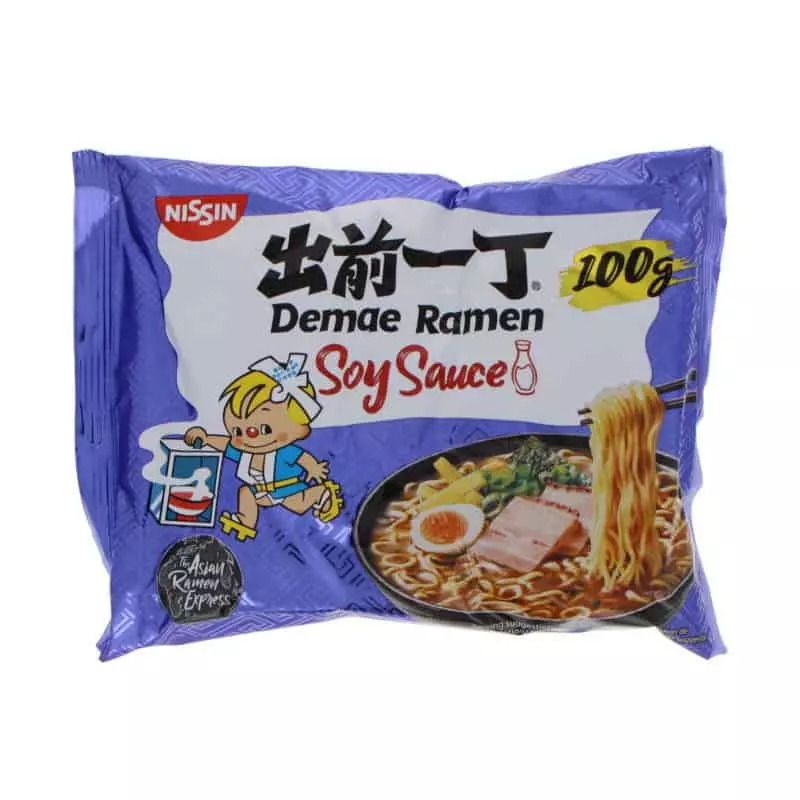 Nouilles instantanées Râmen en sachet avec sa soupe au goût de Sauce Soja- DEMAE RAMEN