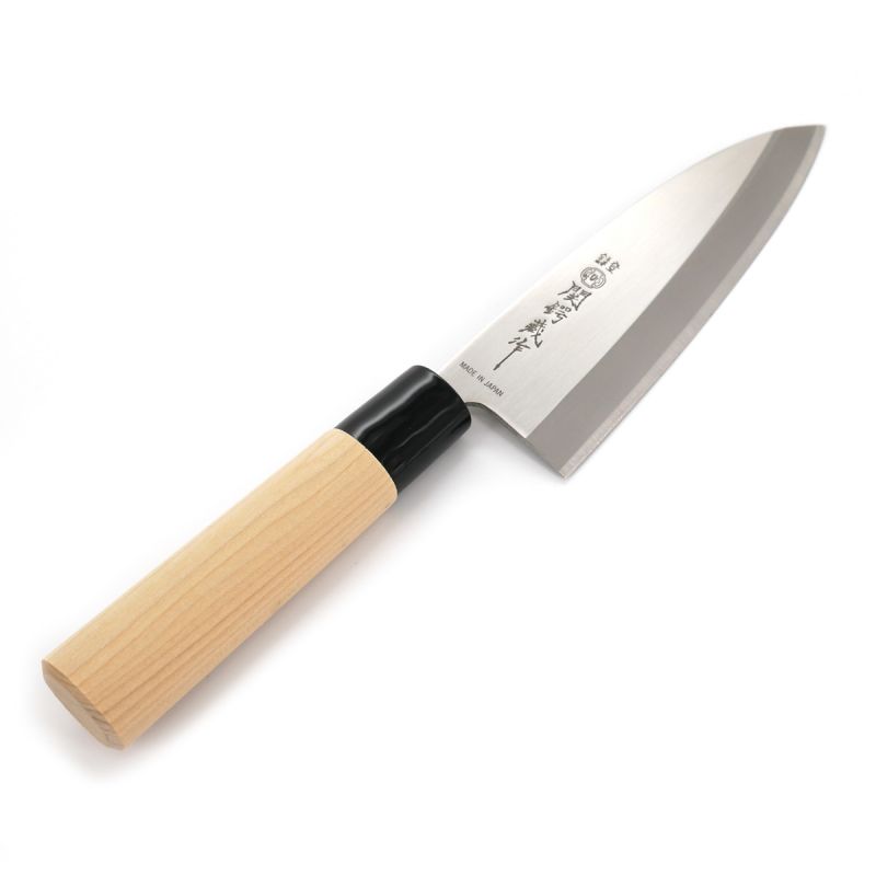 Couteau de cuisine japonais pour découpage du poisson, DEBA, 15,5 cm