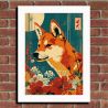 Japanische Illustration „SHIBA“, japanisches Shiba Inu, von ダヴィッド