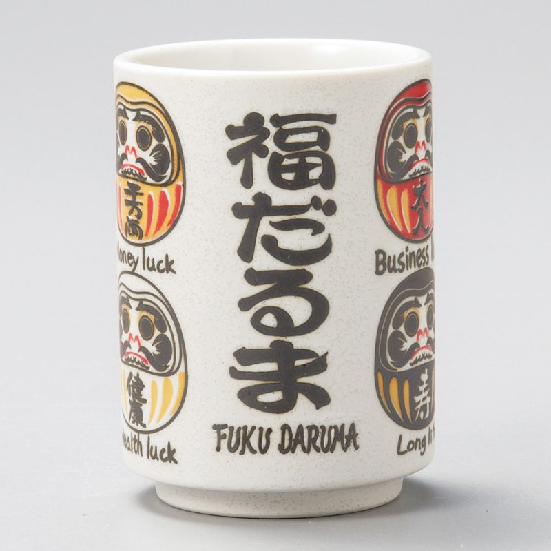 tasse traditionnelle japonaise à thé avec dessins DARUMA