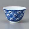 tasse bleue japonaise UME en céramique fleurs bleues