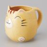 Japanische gelbe Keramiktasse - KIIROI NEKO - Katze