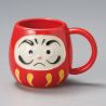 Taza de cerámica japonesa ROJA - REDDOHEDDO - daruma