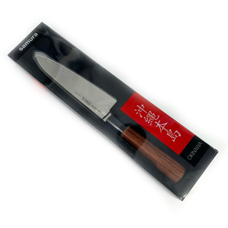 Versátil cuchillo Samura con mango de palisandro - Pinku - 17,5cm