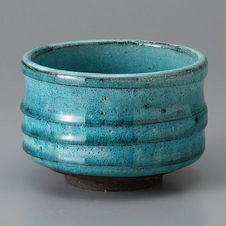 bol japonais à cérémonie du thé - chawan, MASHIKO, bleu