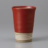 Mazagran in ceramica giapponese, rosso - AKA