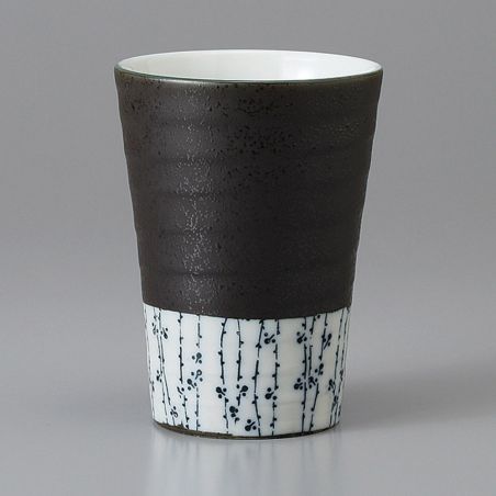 Tazza in ceramica giapponese, linea verticale blu, SUDARE KOKASAN