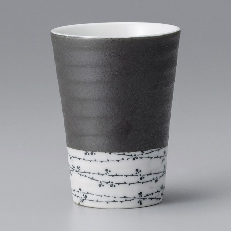 Tazza in ceramica giapponese, linea orizzontale nera, OBIKOKASAN