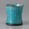 Japanese large cup Ø8,5cm blue turquoise BURUKOHIKI in ceramic