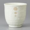 Japanese ceramic tea cup, white - POINTU