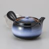 japanese blue and black kyusu teapot tokoname AOKURO