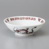 japanese noodle ramen bowl in ceramic RYU, red and white