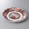 Grand plat avec motifs fleurs colorés en céramique, HANA