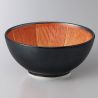 Japanese suribachi ceramic bowl, black, KURO MAT