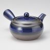 Japanese kyusu teapot in brown and blue ceramic - BURUENAMERU