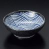 Plato de cerámica japonesa, motivo de ondas, SEIGAIHA