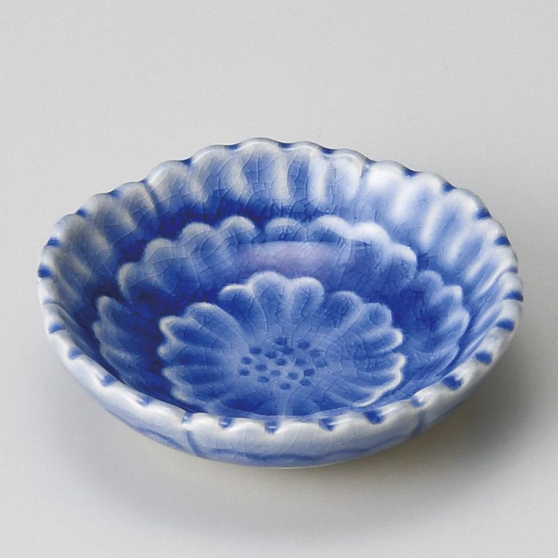 Piccolo vaso di ceramica giapponese, fiore blu, SOSU