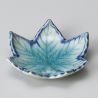 Kleines japanisches Keramikgefäß, blaues Blatt, SOSU