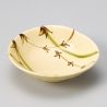 Small Japanese beige ceramic container with nature patterns - SHOKUBUTSU