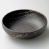 japanese bowl in ceramic Ø17x6,2cm FUBUKI black and white brush
