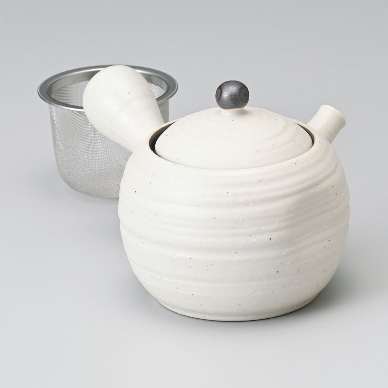 Théière japonaise en céramique blanche, SHIROMARU, 270 cc