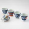 Set di 5 tazze da tè in ceramica giapponese - NIISHIKI