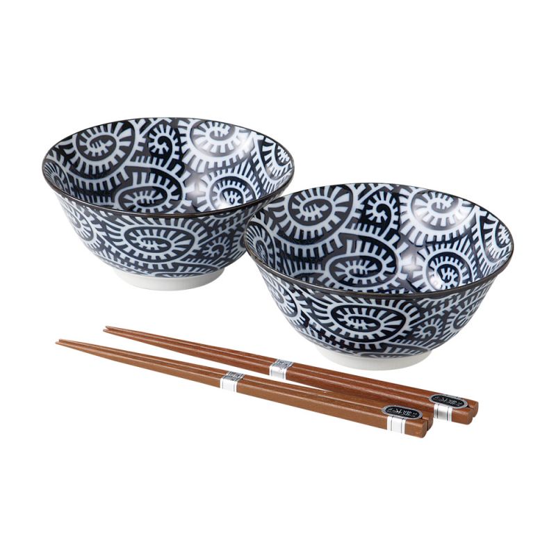 Set mit 2 japanischen Keramikschalen - TAKO KARAKUSA