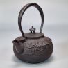 Japanese cast iron kettle with village motif, 1.5 lt, MACHI