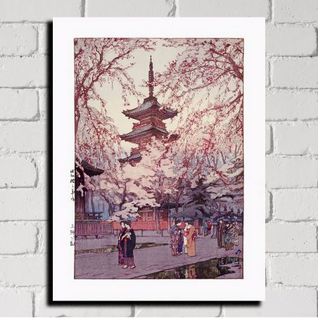 Japanese print, Ueno Park, Uenokōen, YOSHIDA HIROSHI