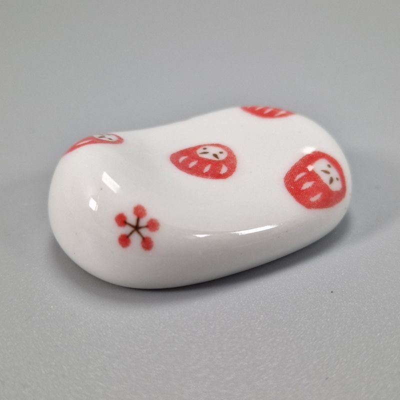 Poggia bacchette in ceramica giapponese, bianco, DARUMA
