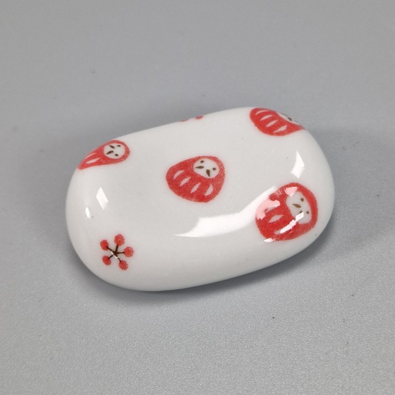 Poggia bacchette in ceramica giapponese, bianco, DARUMA