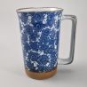 Large Japanese ceramic tea mug - Sakura Blue