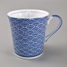 taza mug de té japonés azula de ceramica SEIGAIHA olas