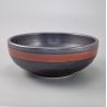 japanese bowl in ceramic Ø17x6,2cm AKANE black and red lines