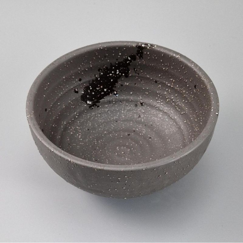 Cuenco de cerámica japonesa SUISEI, negro