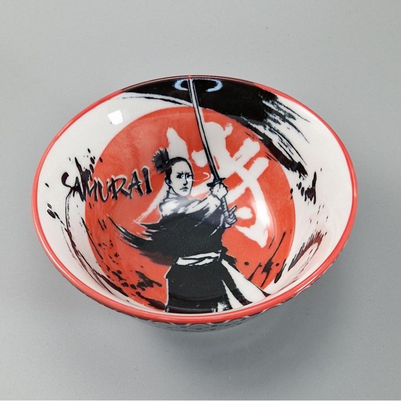Japanische Keramik Donburi Schüssel - SAMURAI