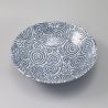 tazón de sopa japonés de cerámica Ø16.8x4,5cm TAKOKARAKUSA motivos azules