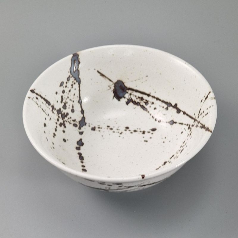 Tazón de sopa de cerámica japonesa - SUPURASSHU KURO