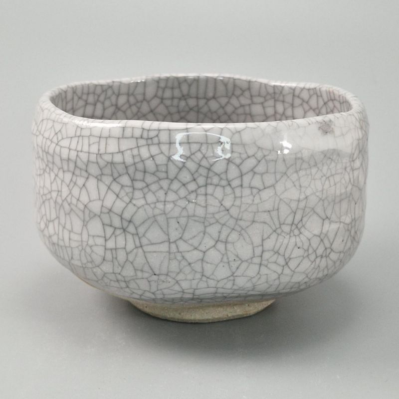 Keramikschale für Teezeremonie, knisterndes Emailgrau - WARETA