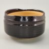 Cuenco de té japonés para ceremonia – chawan, ORIBE, negro