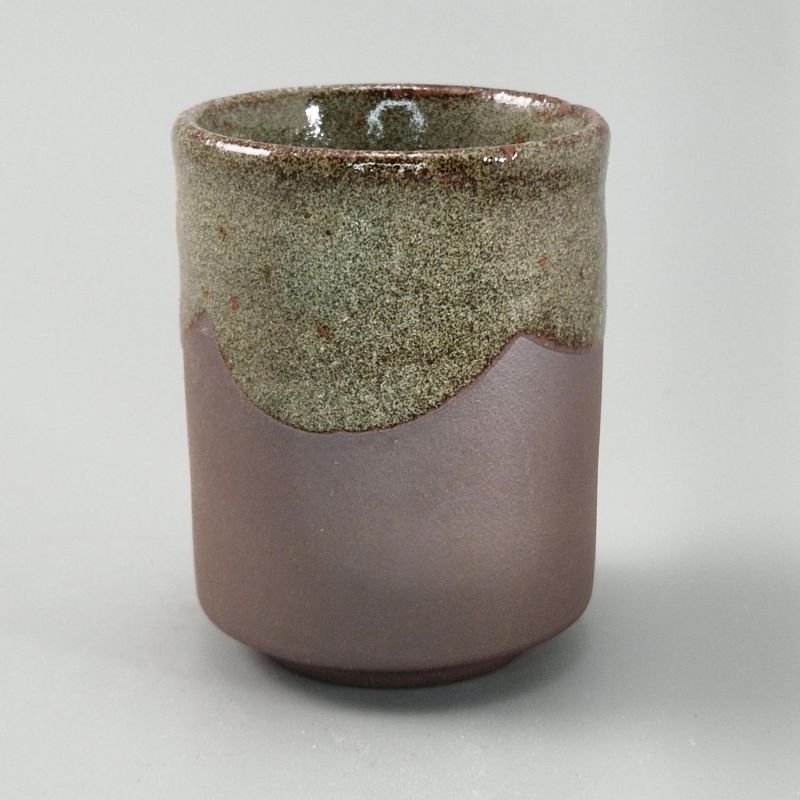 tasse à thé japonaise en céramique KARATSU noire et grise