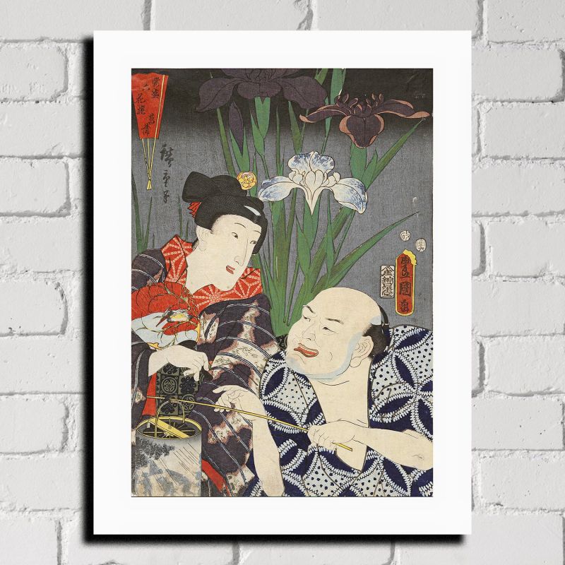 Japanese print, Iris, KUNISADA