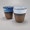 Duo aus Teetassen aus Keramik, Blau und Bronze - AOI BURONZU